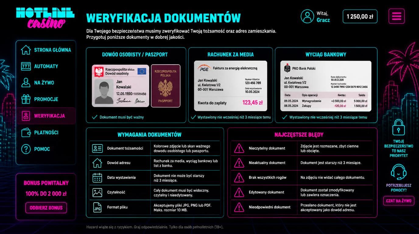 przykładowe dokumenty do weryfikacji